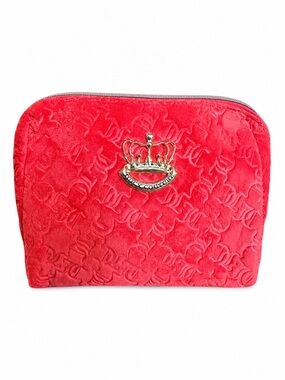 Juicy Couture Red Quilted Crown Cosmetic Pouch NWT